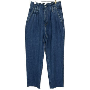 Abercrombie & Fitch Jeans Women's Size 27 R High Rise Mom Paperbag Raw Hem